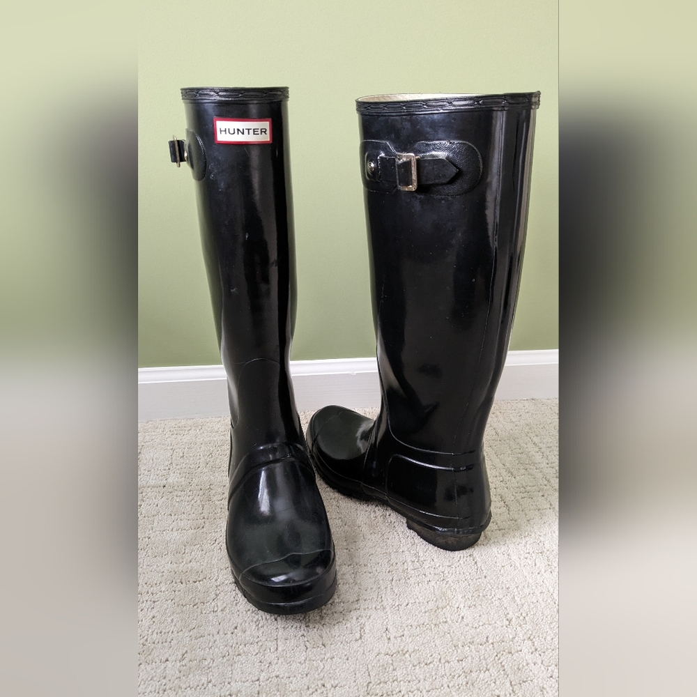 Black Hunter Original Tall Rain Boots size 9